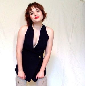 Vintage Armani Jeans wrap-around sleeveless top